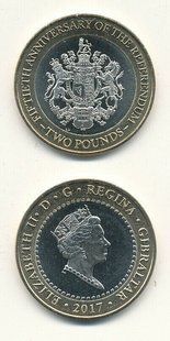 Гибралтар - 2 Pounds 2017 - 50-річчя референдуму - aUNC / UNC