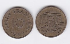Germany / Saarland - 10 Franken 1954 - #2 - VF