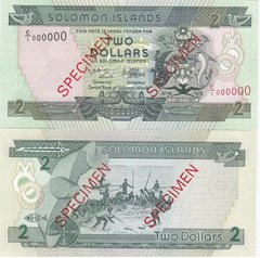 Solomon Islands - 2 Dollars 1997 - P. 18s - Specimen - UNC
