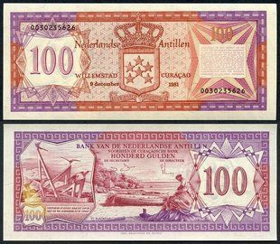 Нідерландські Антильські острови - 100 Gulden 1981 - Pick 19b - UNC