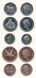 Фолклендські острови - 5 шт х набір 5 монет 1 2 5 10 20 Pence 2019 - UNC