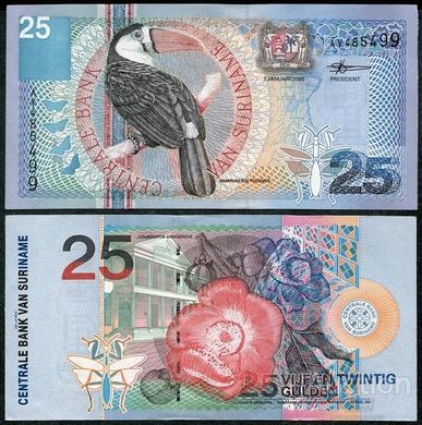 Суринам - 25 Gulden 2000 - Pick 148 - UNC