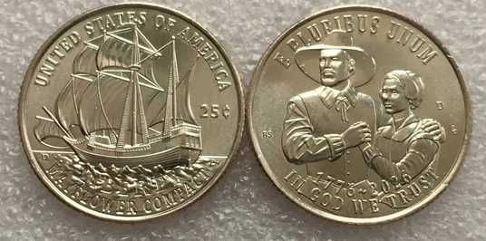 США - 5 шт х 1/4 ( Quarter ) Dollar ( 25 Cents ) 2026 - D
