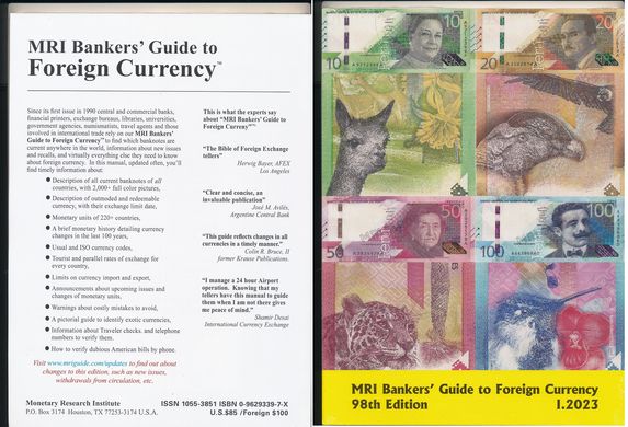 Каталог - 2022 - Довідник MRI по іноземной валюті, 98 -е видання / MRI Bankers' Guide to Foreign Currency 98th Edition