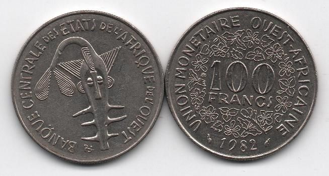 West African St. - 100 Francs 1982 - VF