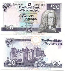 Шотландия - 20 Pounds 2016 - RBS - aUNC