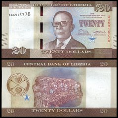 Liberia - 20 Dollars 2016 - UNC