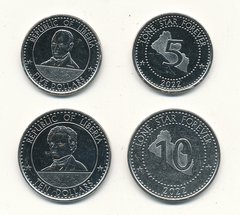 Либерия - 5 + 10 Dollars 2022 - UNC