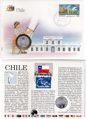 Чили - 1 Centavo 1975 - в конверте - UNC