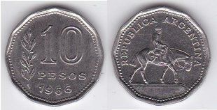 Argentina - 10 Pesos 1966 - VF