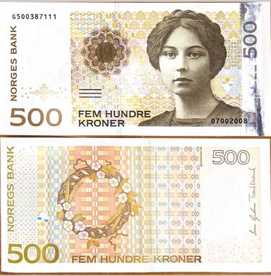 Норвегія - 500 Kroner 2008 - P. 51E - aUNC