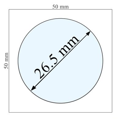3536 - Холдеры для монет ( скрепка ) 50х50 - размеры 26.5 мм - Упаковка 50 шт - 2021