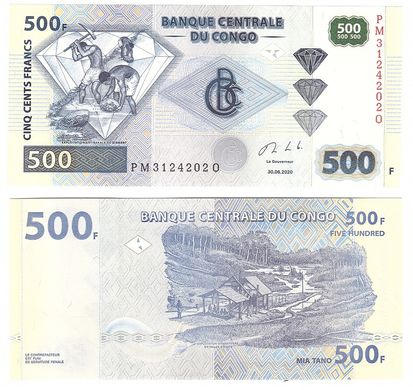Конго ДР - 500 Francs 2020 - P. W96D - UNC