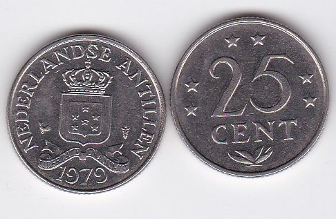 Нідерландські Антіли - 25 Cents 1979 - VF
