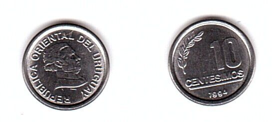 Уругвай - 10 Centesimos 1994 - UNC