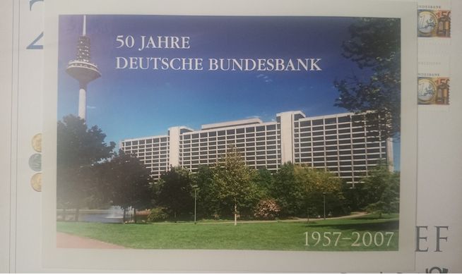2411 - Германия - 2007 - 50 лет Deutsche Bundesbank - с открыткой - КПД
