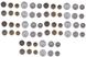 Джибуті - #2 - 5 шт х набір 6 монет 1 2 5 10 20 50 Francs 1991 - 2016 - UNC