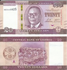 Ліберія - 20 Dollars 2022 - UNC