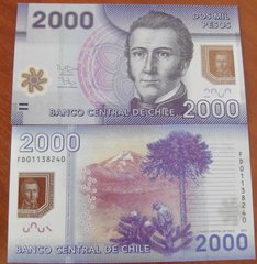 Chile - 2000 Pesos 2013 - P. 162c - Polymer - UNC
