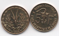 West African St. - 5 Francs 1996 - UNC