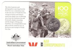 Австралия - 20 Cents 2015 - WWI - War Correspondents - in folder - comm. - UNC