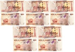 Уганда - 5 шт х 1000 Shillings 2021 - UNC