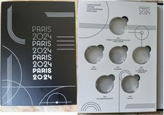 France - 2024 - Album with capsules for coins France 1/4 euro Olympics in Paris
