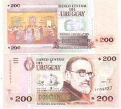 Уругвай - 200 Pesos 2011 - Pick 89b - Serie E - UNC