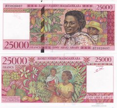 Madagascar - 25000 Francs 1998 - P. 82 - UNC