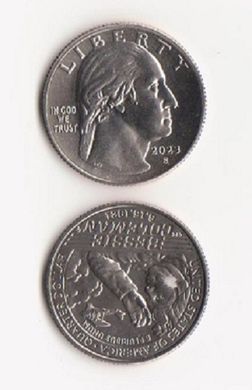 США - 1/4 ( Quarter ) Dollar ( 25 Cents ) 2023 - S - Бессі Колман Льотчиця Літак Американські жінки - UNC