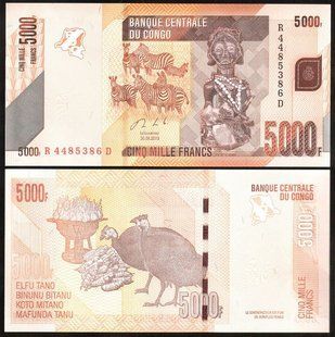 Конго ДР - 5000 Francs 2013 - P. 102b - UNC