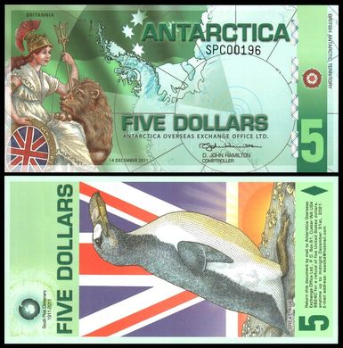 Antarctica - 5 Dollars 2011 - UNC