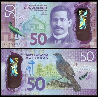 Новая Зеландия - 50 Dollars 2016 - Pick 194 - signature: Wheeler - UNC