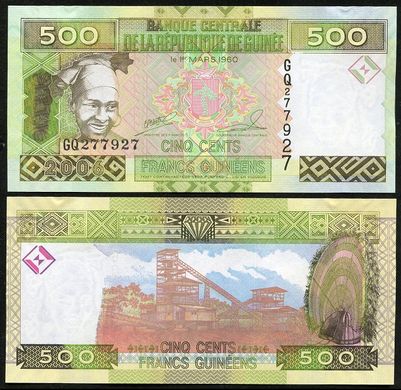 Guinea - 5 pcs x 500 Francs 2006 - P. 39a - UNC
