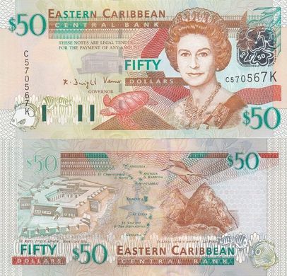 Восточные Карибы / Сент-Китс - 50 Dollars 2003 - Serie K - Pick 45k - UNC