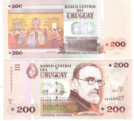 Uruguay - 200 Pesos 2011 - Pick 89b - Serie E - UNC