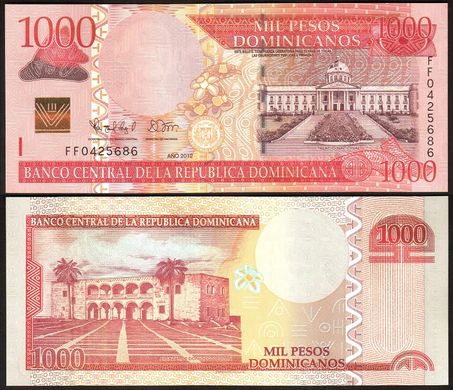 Домініканська Республіка / Домінікана - 1000 Pesos 2012 - aUNC