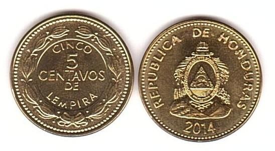 Гондурас - 5 шт х 5 Centavos 2014 - UNC