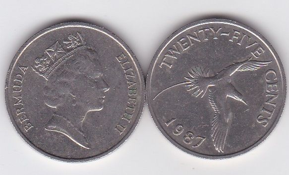 Bermuda - 25 Cents 1987 - VF