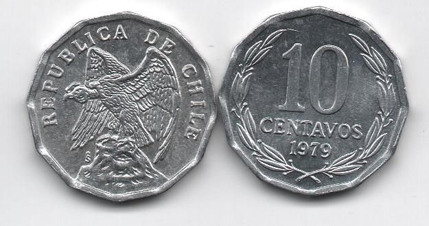 Чилі - 5 шт х 10 Centavos 1979 - UNC