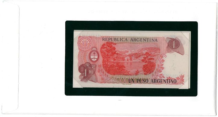 Аргентина - 1 Peso 1983 Banknotes of all Nations в конверте - UNC