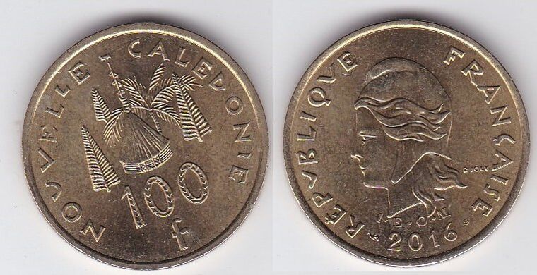 Новая Каледония - 100 Francs 2016 - aUNC