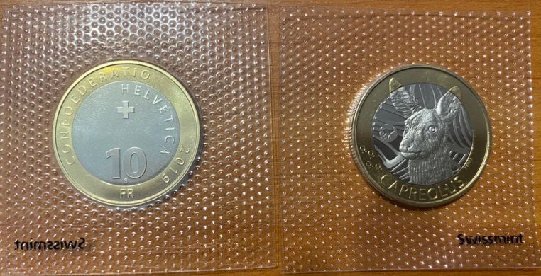 Швейцария - 10 Francs 2019 - Косуля - UNC