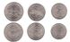 Costa Rica - 5 pcs x set 3 coins 5 10 20 Colones 1975 - comm. - aUNC / XF