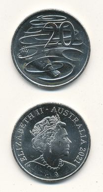Австралія - ​​5 шт. X 20 Cents 2021 - UNC