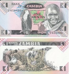 Замбія - 1 Kwacha 1980 - P. 23a - UNC