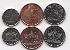 Trinidad and Tobago - set 3 coins 5 10 25 Cents 2020 - UNC