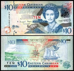 Восточные Карибы - 10 Dollars 2012 - UNC
