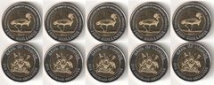 Уганда - 5 шт. X 1000 Shillings 2012 - 50 Years Independence - Bimetall - UNC