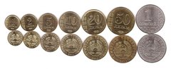 Таджикистан - набор 7 монет 1 2 5 10 20 50 Diram 1 Somoni 2011 - aUNC / UNC